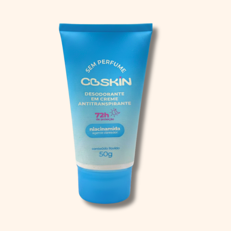 Desodorante CBSKIN em Creme Antitranspirante Sem Fragrância 50g