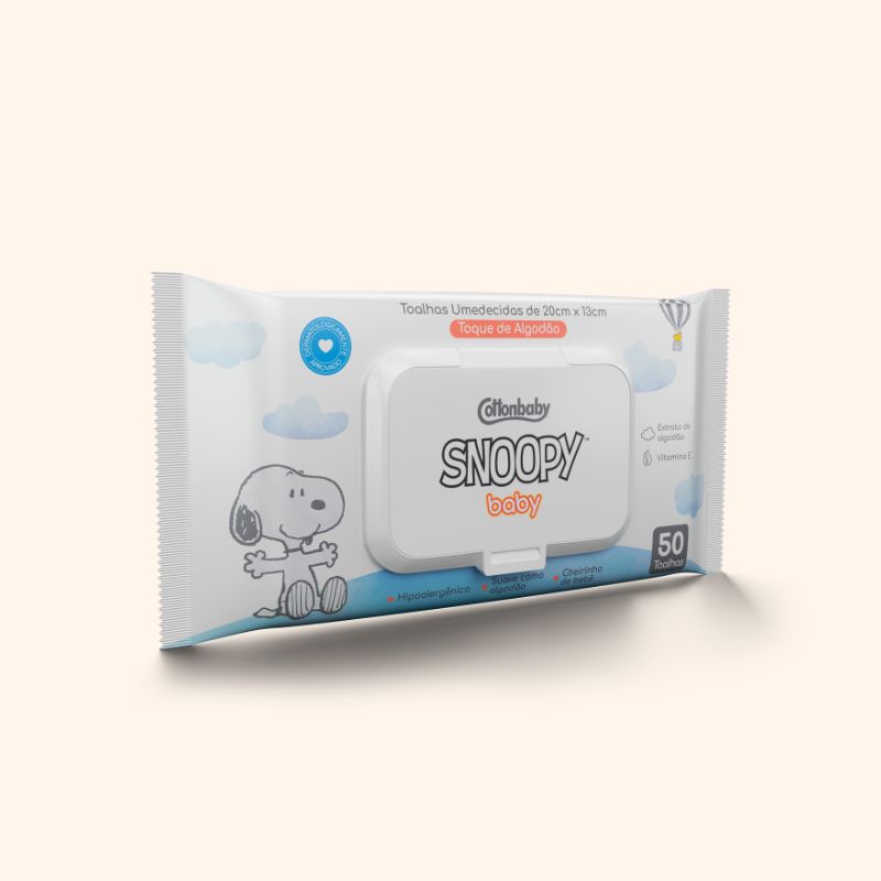 Toalhas Umedecidas Snoopy Baby Cottonbaby