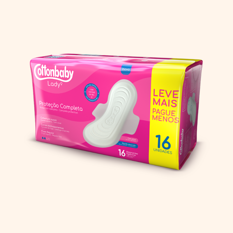 Absorvente &Iacute;ntimo com Abas Cottonbaby
