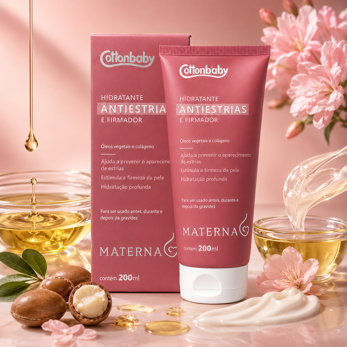 Hidratante Antiestrias Materna Cottonbaby 200g