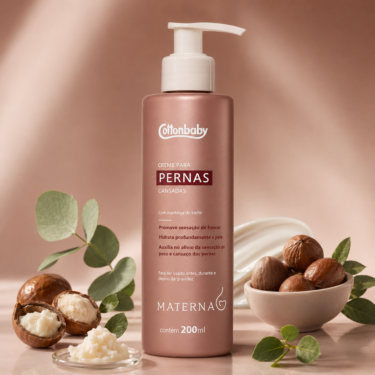 Creme para Pernas Cansadas Materna Cottonbaby 200ml