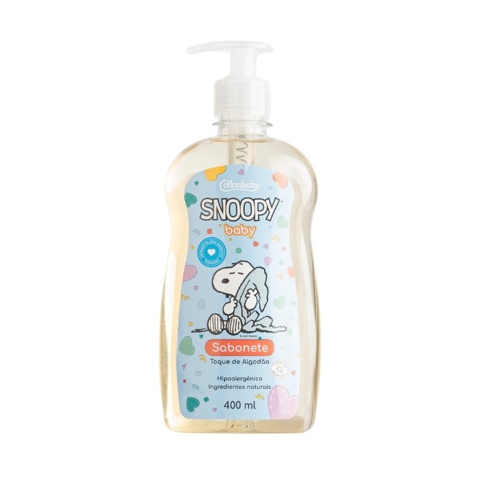 Sabonete Cottonbaby Snoopy Baby Toque de Algod&atilde;o 400ml