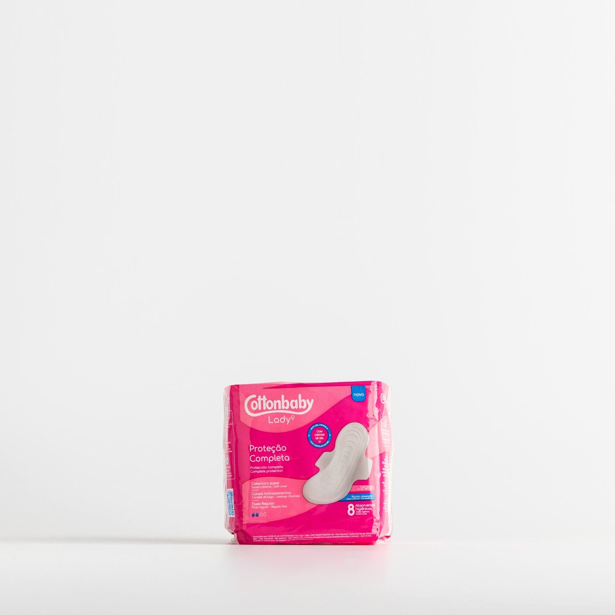 Absorvente Cottonbaby Lady com Abas 8 unidades embalagem