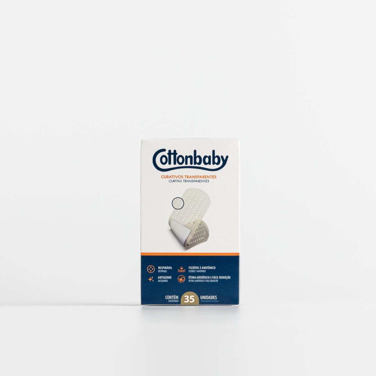 Embalagem Curativo Transparente Cottonbaby 35 unidades
