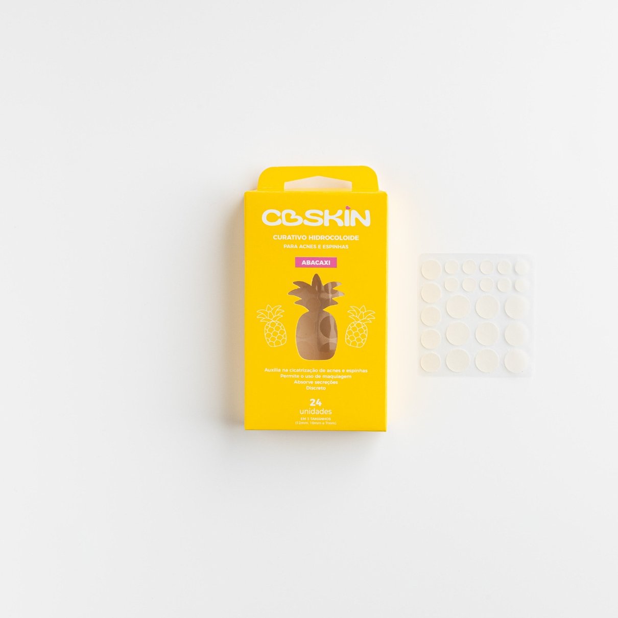 Curativo Hidrocoloide CBSKIN para Acne Abacaxi 24un