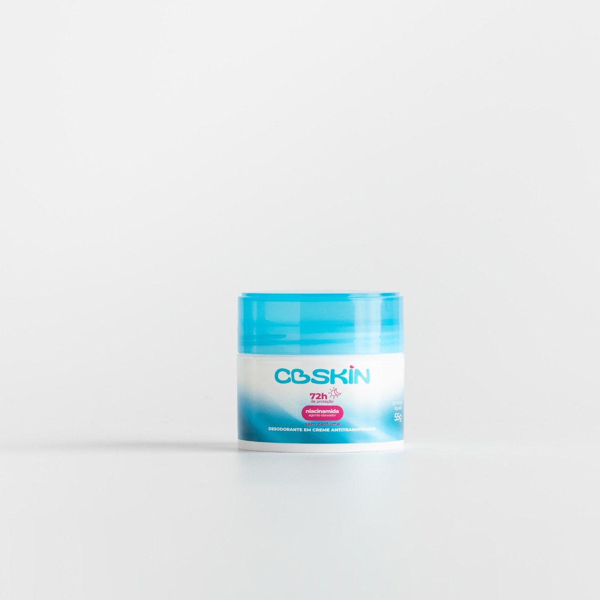 Desodorante em Creme Antitranspirante CBSKIN Sem Fragr&acirc;ncia 55g embalagem