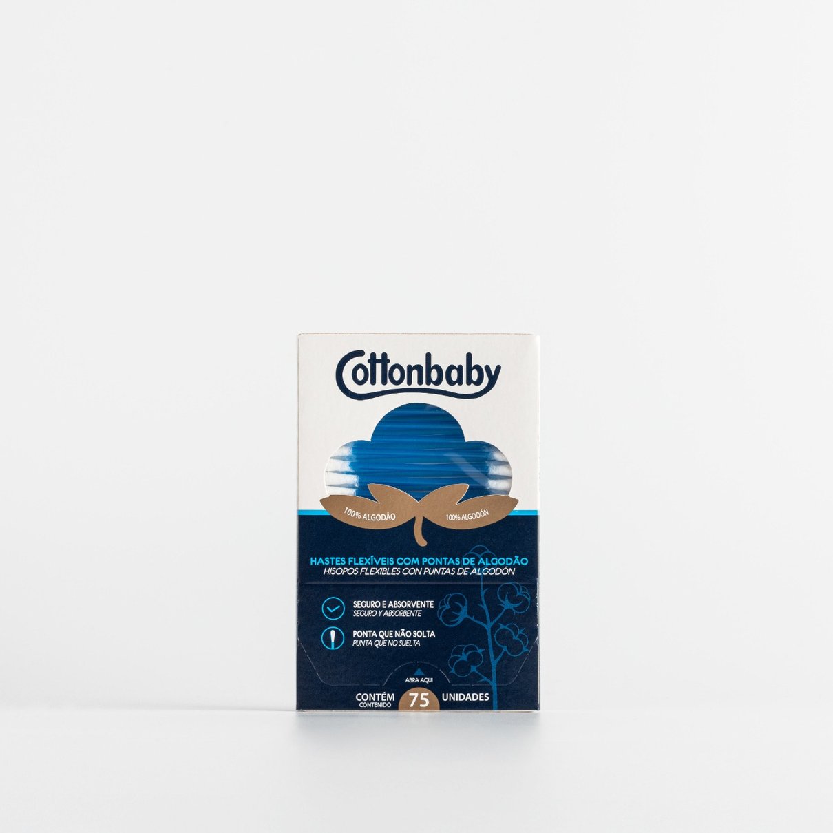 Cartucho de Hastes Flex&iacute;veis Cottonbaby 75un