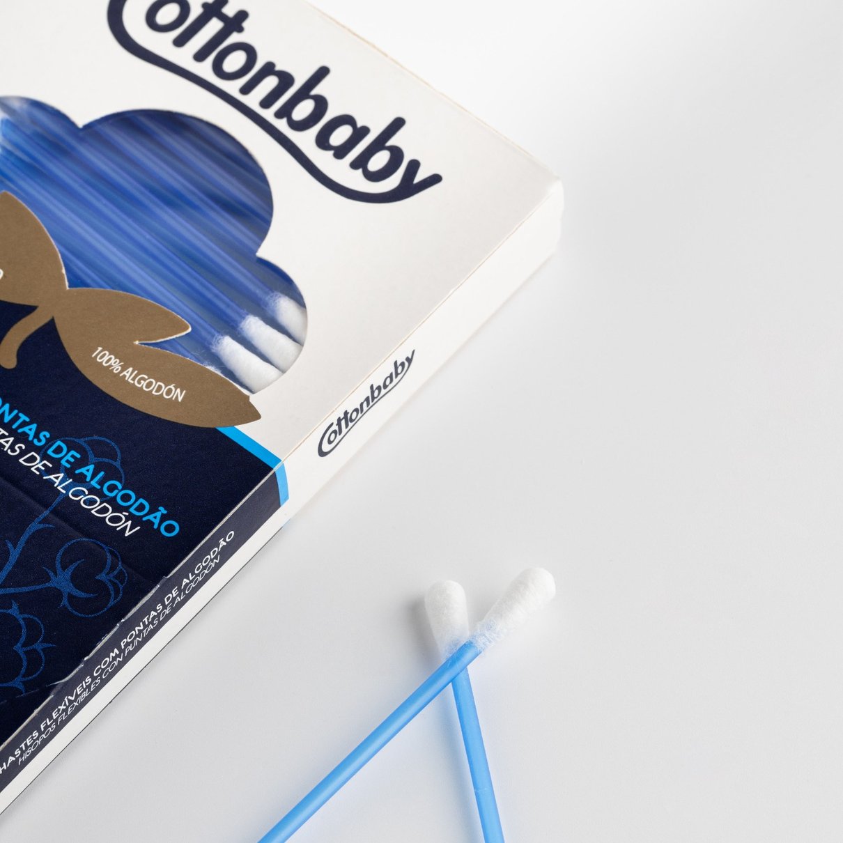 Hastes Flex&iacute;veis Cottonbaby 75un