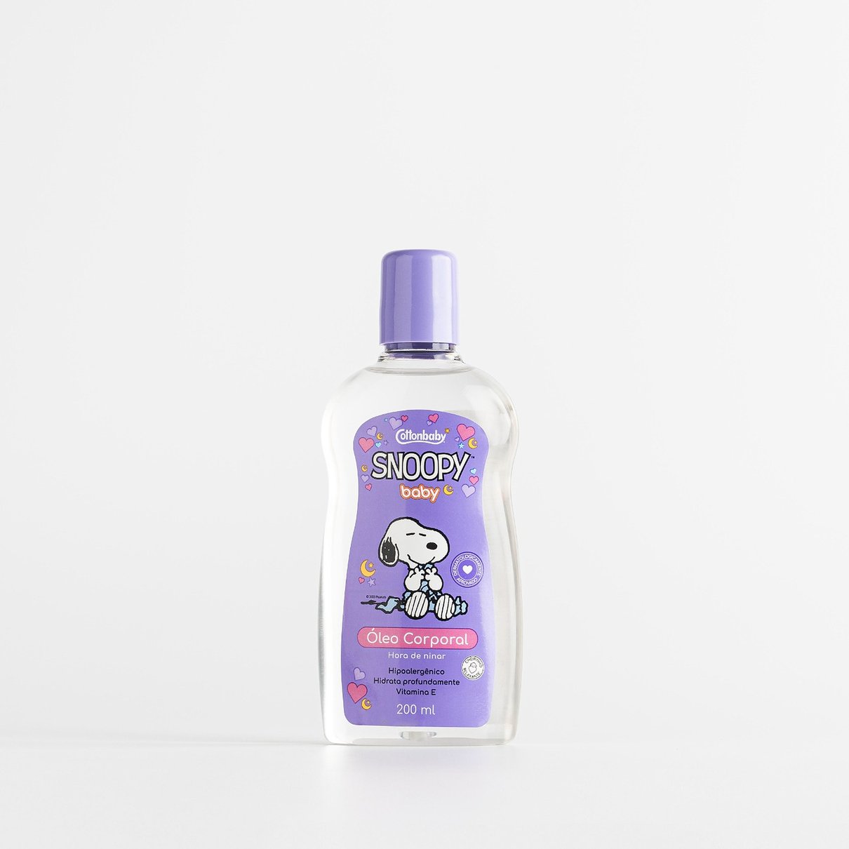 &Oacute;leo Corporal Cottonbaby Snoopy Baby Hora de Ninar 200ml