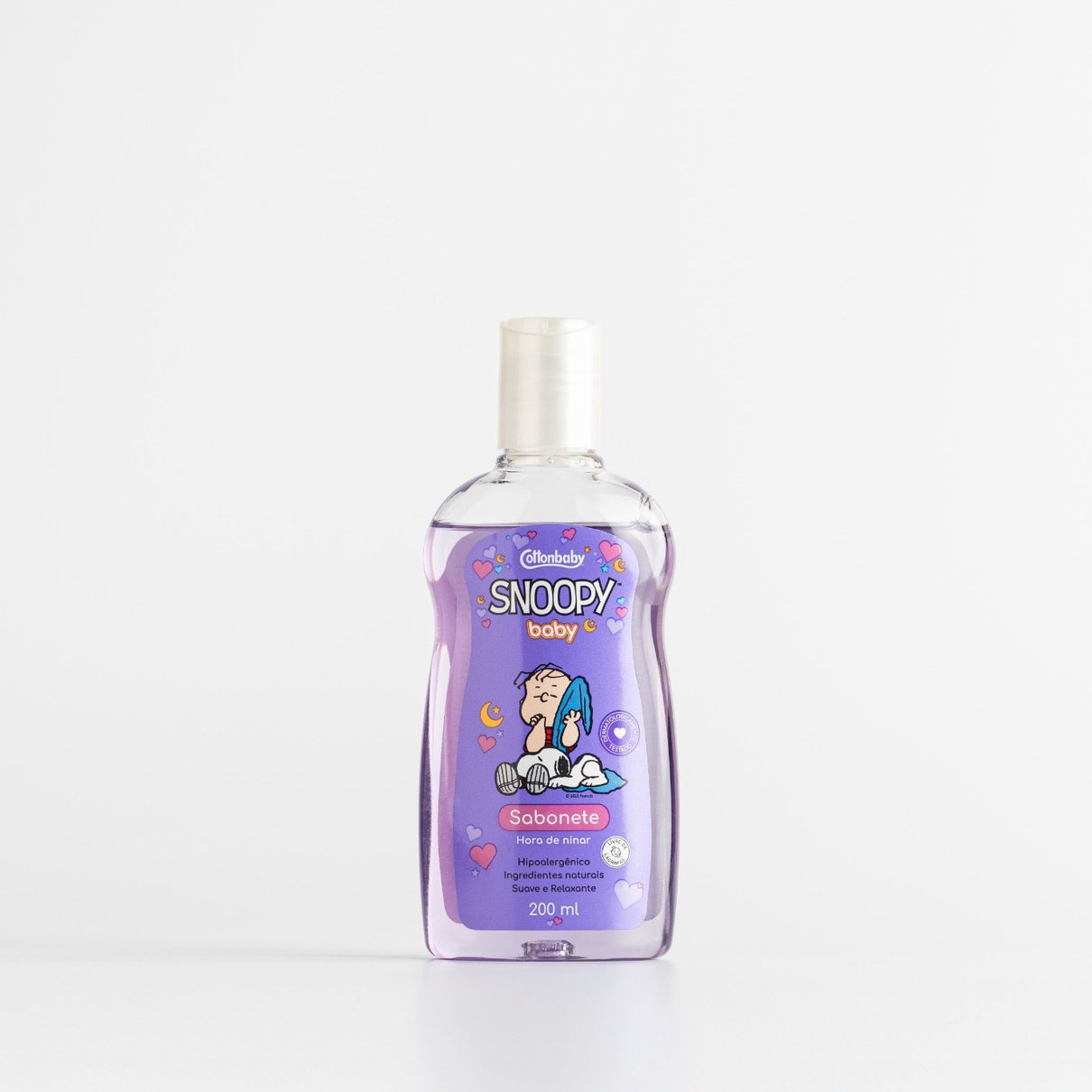 Sabonete L&iacute;quido Cottonbaby Snoopy Baby Hora de Ninar 200ml