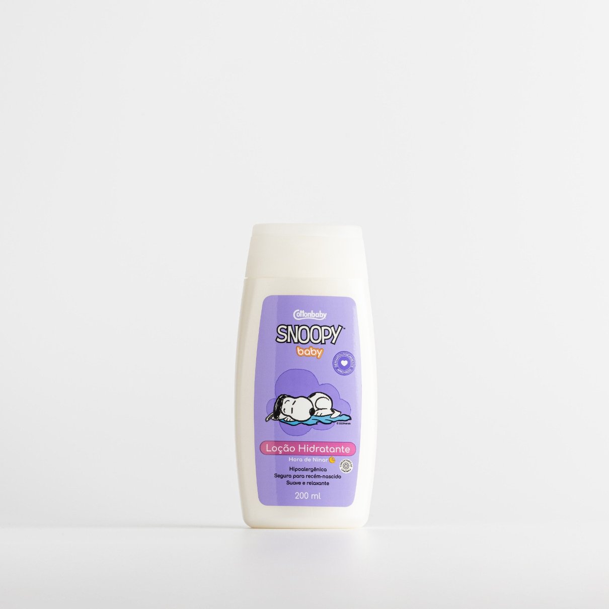 Lo&ccedil;&atilde;o Hidratante Cottonbaby Snoopy Baby Hora de Ninar 200ml