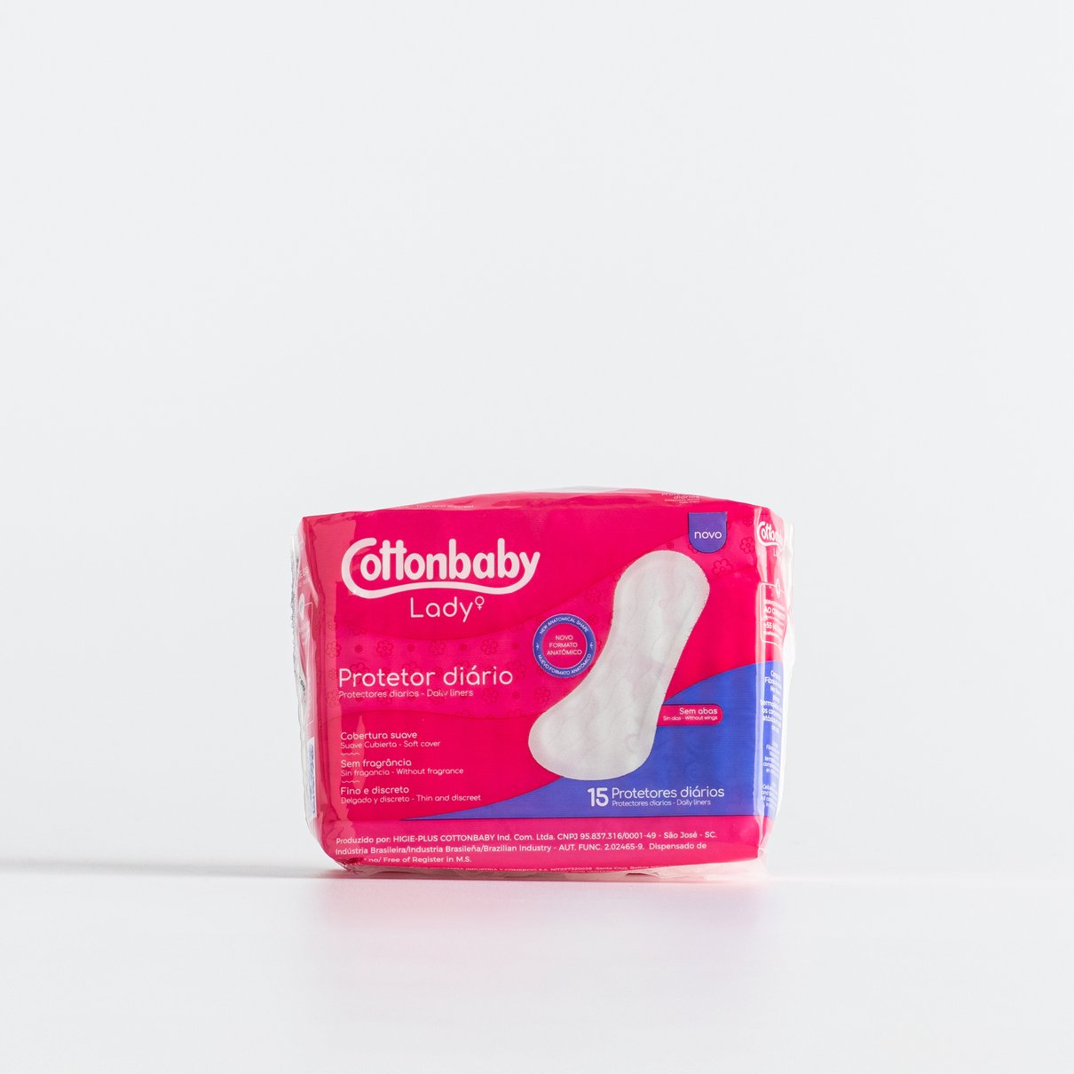Protetor Diário Cottonbaby Lady sem Abas 15 unidades