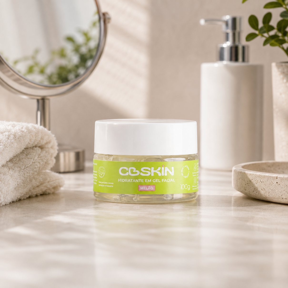 Hidratante em Gel Facial CBSKIN Mel&atilde;o 100g