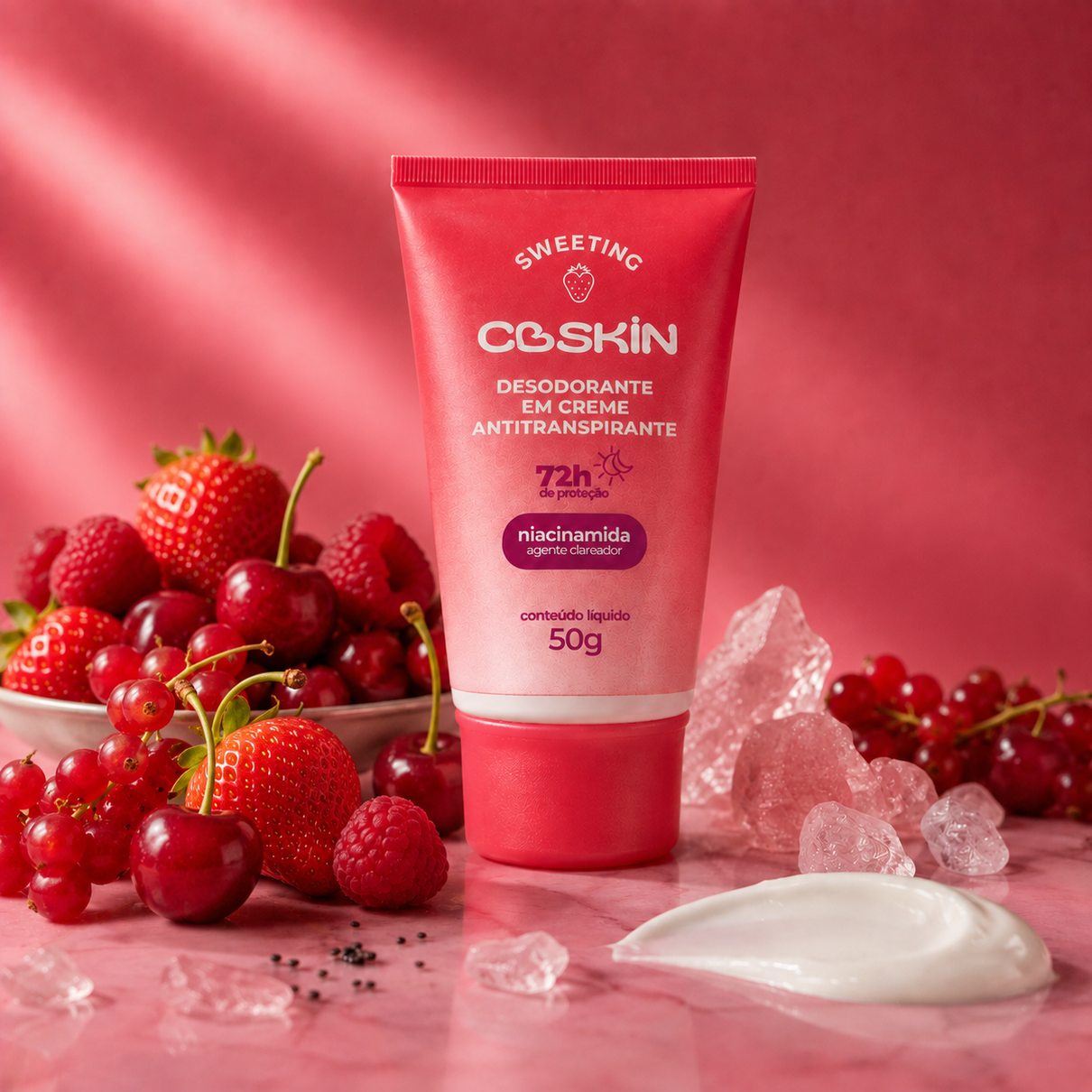 Desodorante em Creme Bisnaga Antitranspirante CBSKIN Sweeting 50g