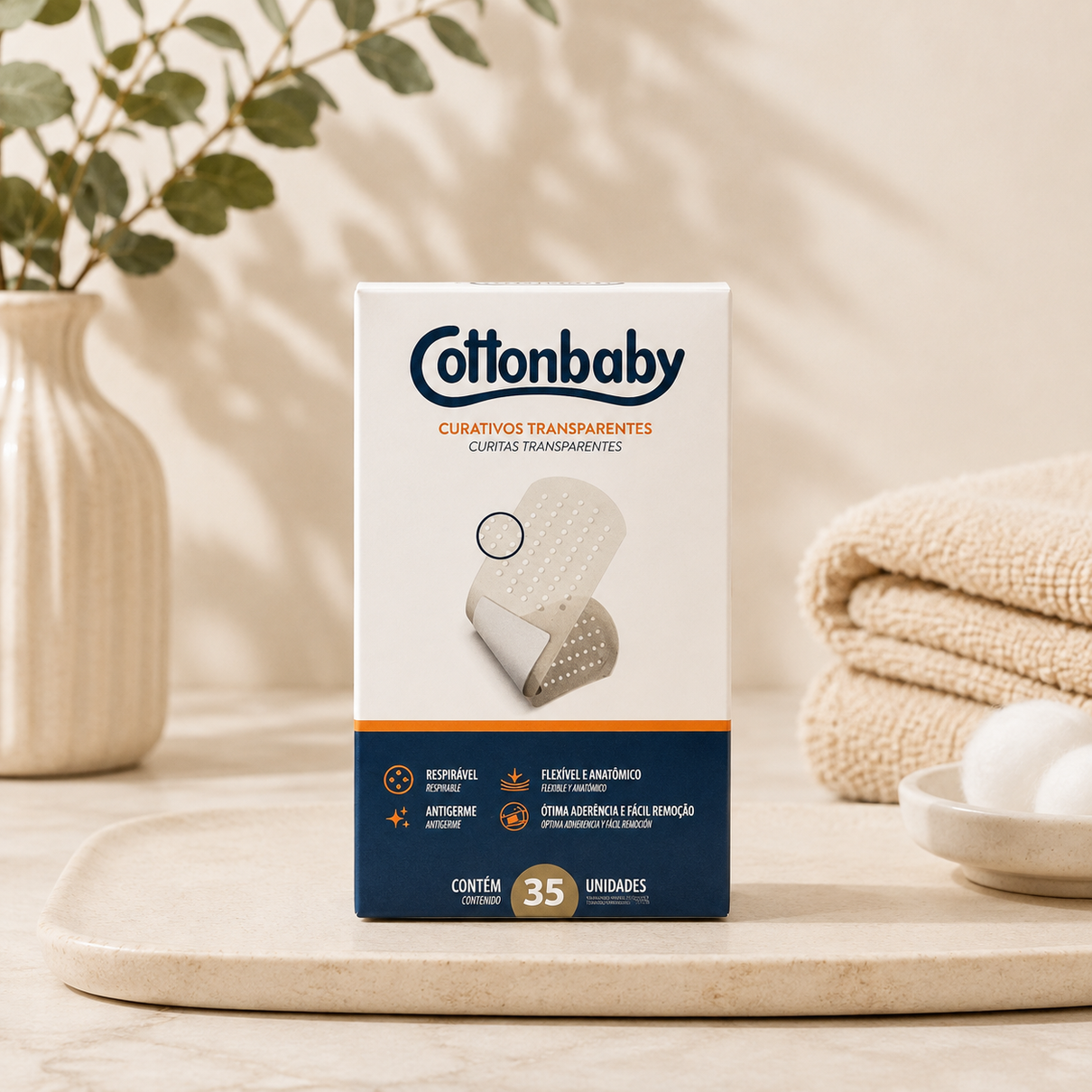 Curativo Transparente Cottonbaby 35 unidades