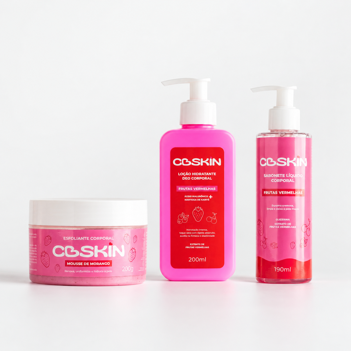 Combo Banho Frutas Vermelhas Cottonbaby
