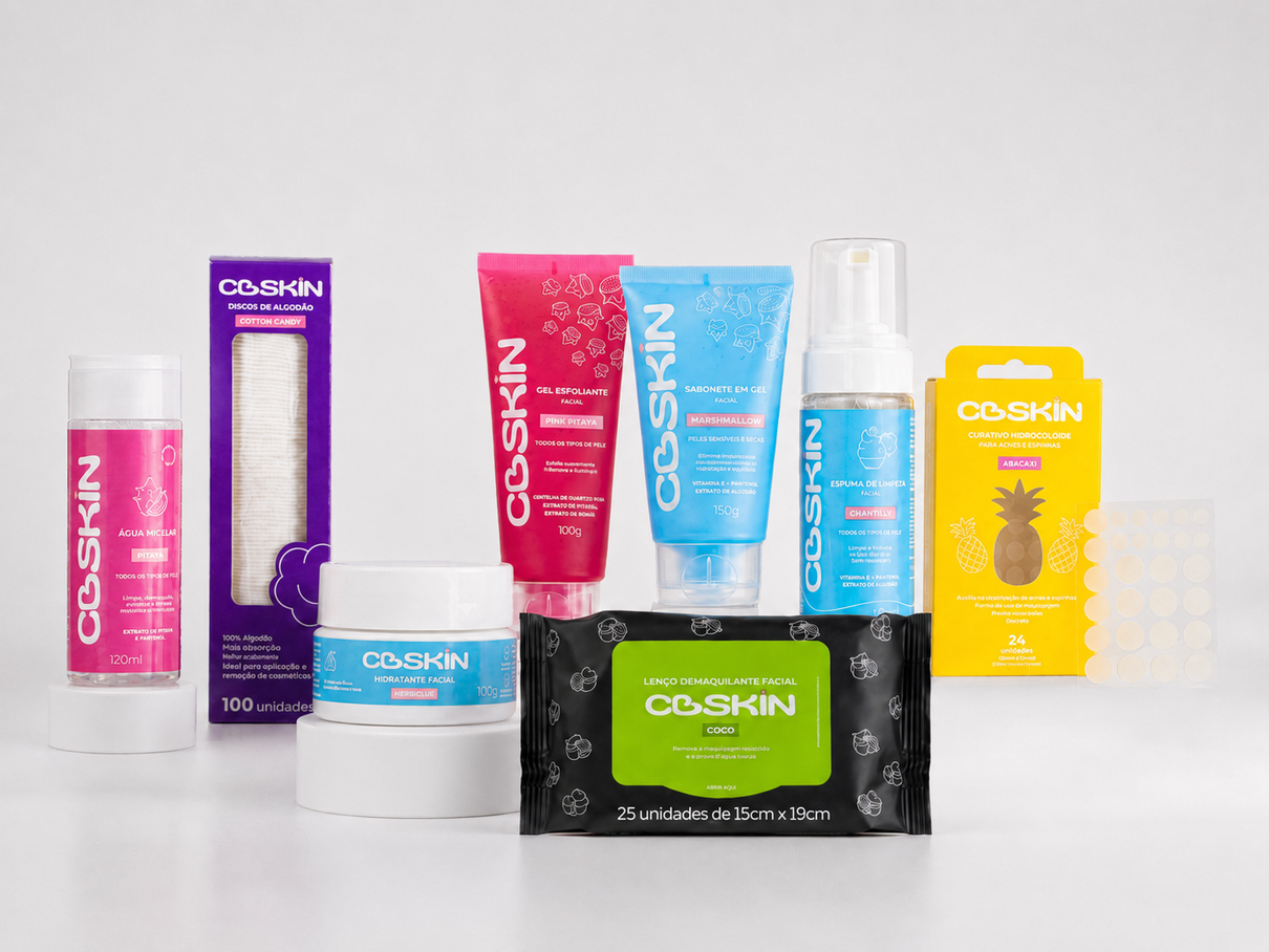 Produtos do Kit Limpeza Facial CO Skin Cottonbaby